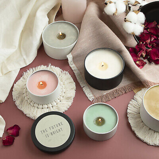 Candle Tins for Candle Making Metal Jars Storage Containers Lids and Stickers