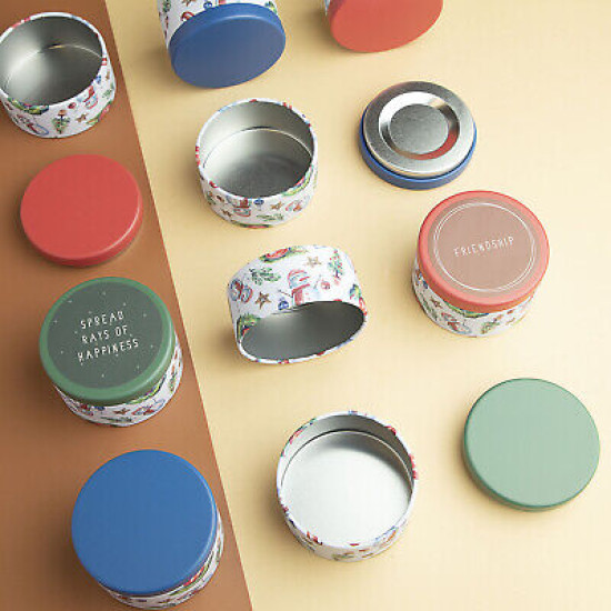Candle Tins for Candle Making Metal Jars Storage Containers Lids and Stickers