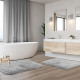 2PC Shaggy Area Rug Set with Non-Slip Backing Rubber Large & Small Cozy Bath Mat
