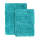 2PC Shaggy Area Rug Set with Non-Slip Backing Rubber Large & Small Cozy Bath Mat