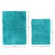 2PC Shaggy Area Rug Set with Non-Slip Backing Rubber Large & Small Cozy Bath Mat