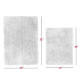 2PC Shaggy Area Rug Set with Non-Slip Backing Rubber Large & Small Cozy Bath Mat