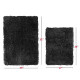 2PC Shaggy Area Rug Set with Non-Slip Backing Rubber Large & Small Cozy Bath Mat