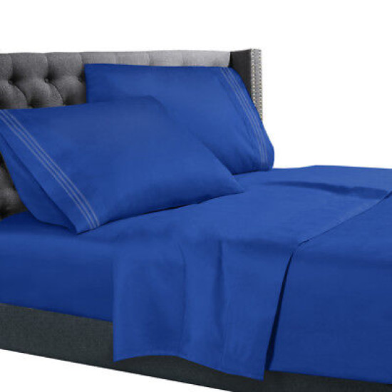 All Unique Sizes Brushed Soft Microfiber Hotel Bed Sheets, Deep Pocket Sheet Set