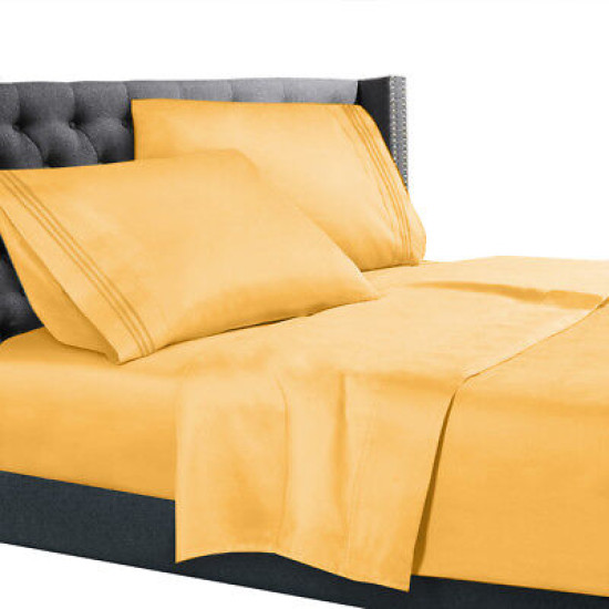 All Unique Sizes Brushed Soft Microfiber Hotel Bed Sheets, Deep Pocket Sheet Set