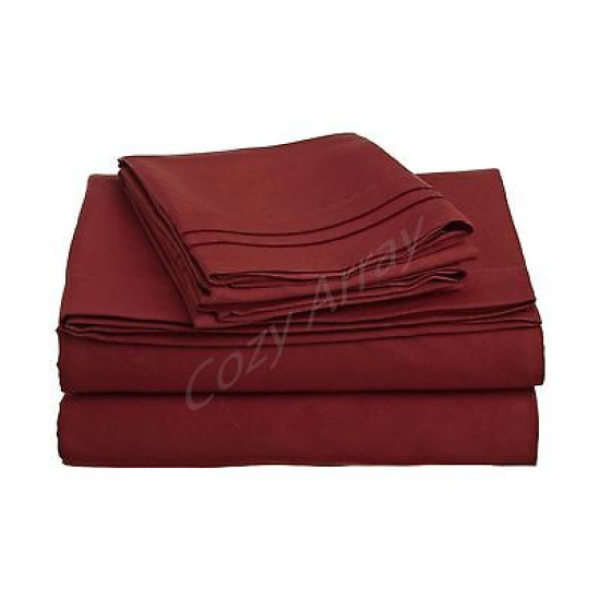 DEEP POCKET 1600 SERIES 4 PIECE BED SHEETS SUPER SOFT SHEET SET ALL SIZES