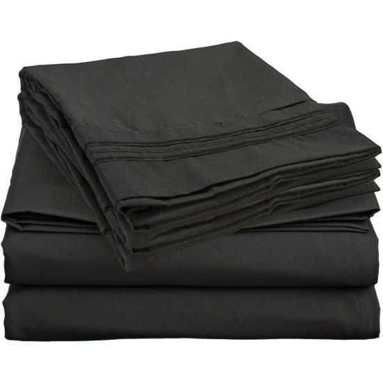 DEEP POCKET 1600 SERIES 4 PIECE BED SHEETS SUPER SOFT SHEET SET ALL SIZES