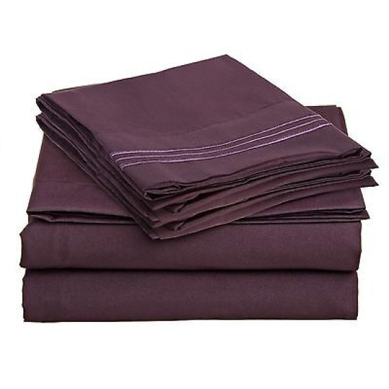 DEEP POCKET 1600 SERIES 4 PIECE BED SHEETS SUPER SOFT SHEET SET ALL SIZES