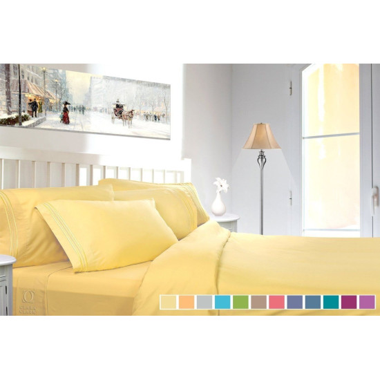 1800 Collection 4 Piece Deep Pocket Bed Sheet Set - Exclusive Spring Collection!