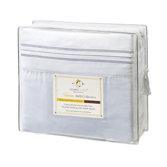 1800 Collection 4 Piece Deep Pocket Bed Sheet Set Ultra Soft Bed Sheets