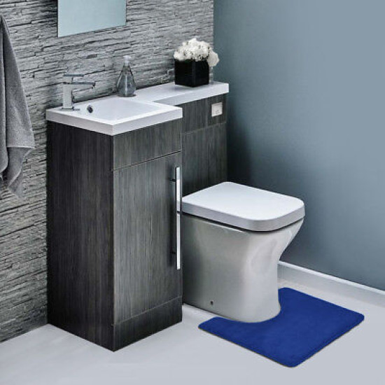 Memory Foam Contour Bathroom Toilet Mat Rug - Soft Anti Fatigue and Absorbent
