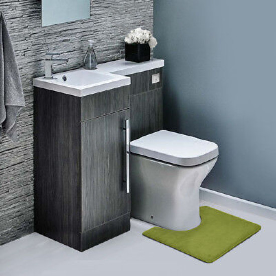 Memory Foam Contour Bathroom Toilet Mat Rug - Soft Anti Fatigue and Absorbent