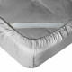 21” Extra Deep Pocket Ultra Soft Fitted Sheet with Corner Straps, King - Silver
