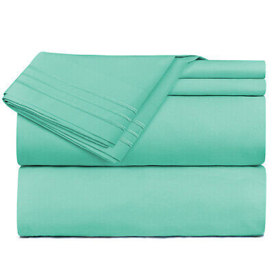 1800 Queen Or King Bed Sheets Ultra Soft Microfiber Deep Pocket 4 Pc Sheet Set