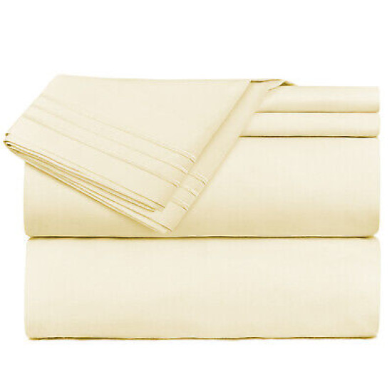 1800 Queen Or King Bed Sheets Ultra Soft Microfiber Deep Pocket 4 Pc Sheet Set
