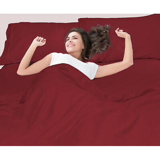 1800 Queen Or King Bed Sheets Ultra Soft Microfiber Deep Pocket 4 Pc Sheet Set