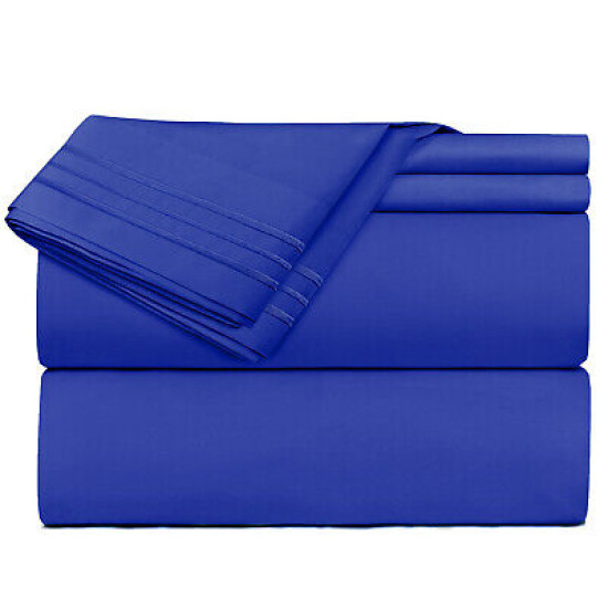 1800 Queen Or King Bed Sheets Ultra Soft Microfiber Deep Pocket 4 Pc Sheet Set