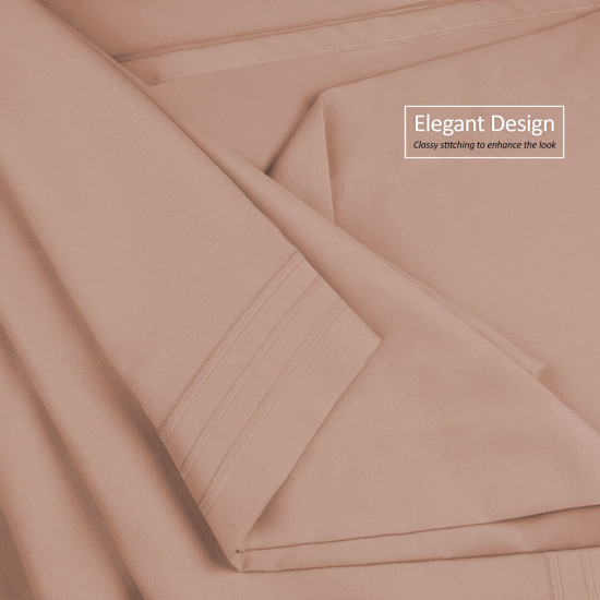 1800 Queen Or King Bed Sheets Ultra Soft Microfiber Deep Pocket 4 Pc Sheet Set