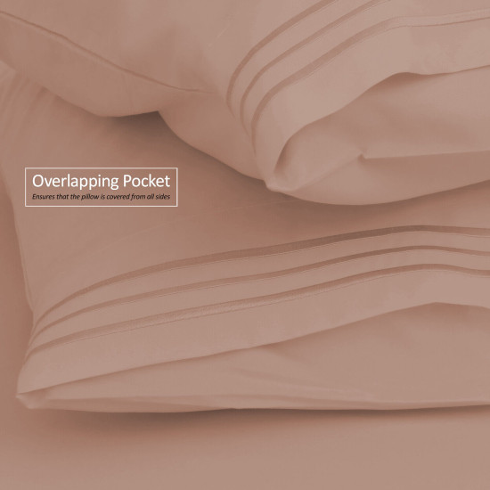 1800 Queen Or King Bed Sheets Ultra Soft Microfiber Deep Pocket 4 Pc Sheet Set