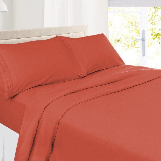 1800 Queen Or King Bed Sheets Ultra Soft Microfiber Deep Pocket 4 Pc Sheet Set