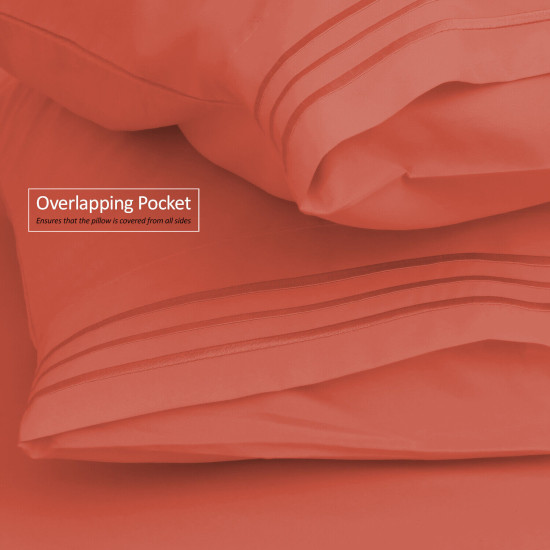 1800 Queen Or King Bed Sheets Ultra Soft Microfiber Deep Pocket 4 Pc Sheet Set
