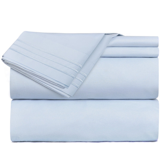 1800 Queen Or King Bed Sheets Ultra Soft Microfiber Deep Pocket 4 Pc Sheet Set