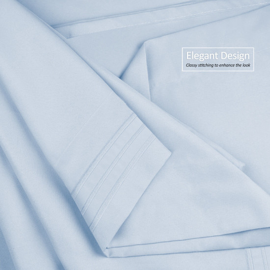 1800 Queen Or King Bed Sheets Ultra Soft Microfiber Deep Pocket 4 Pc Sheet Set