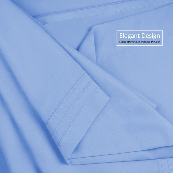 1800 Queen Or King Bed Sheets Ultra Soft Microfiber Deep Pocket 4 Pc Sheet Set