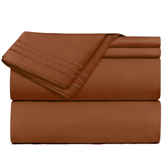 1800 Queen Or King Bed Sheets Ultra Soft Microfiber Deep Pocket 4 Pc Sheet Set