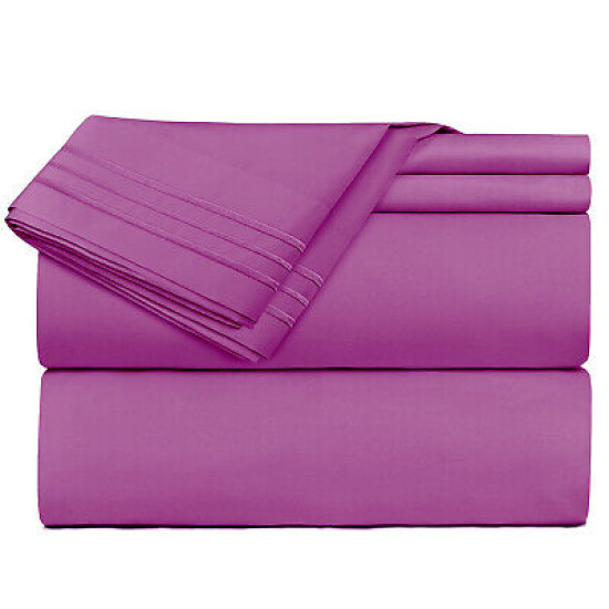 1800 Queen Or King Bed Sheets Ultra Soft Microfiber Deep Pocket 4 Pc Sheet Set