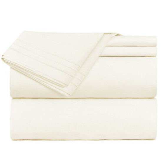 1800 Queen Or King Bed Sheets Ultra Soft Microfiber Deep Pocket 4 Pc Sheet Set