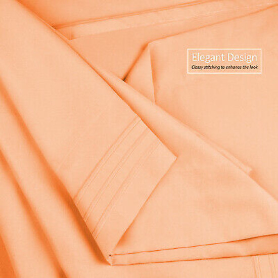 Double Brushed Soft Microfiber Hotel Style Bed Sheets, Deep Pocket Sheet Set
