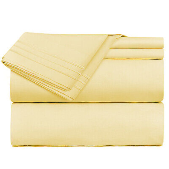Double Brushed Soft Microfiber Hotel Style Bed Sheets, Deep Pocket Sheet Set