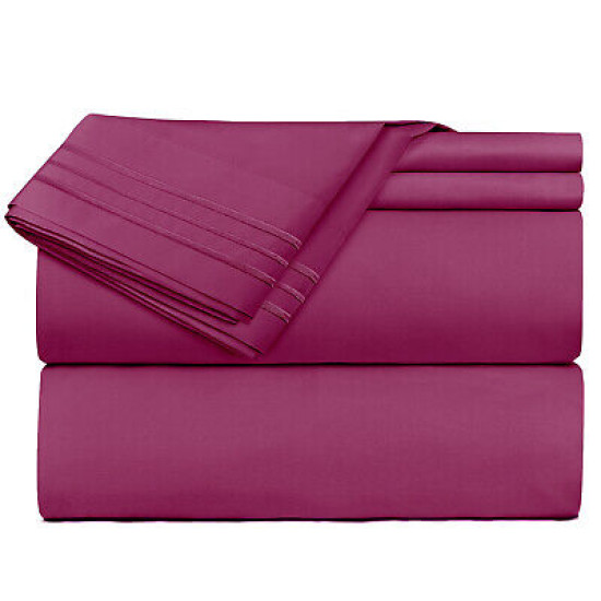 Double Brushed Soft Microfiber Hotel Style Bed Sheets, Deep Pocket Sheet Set