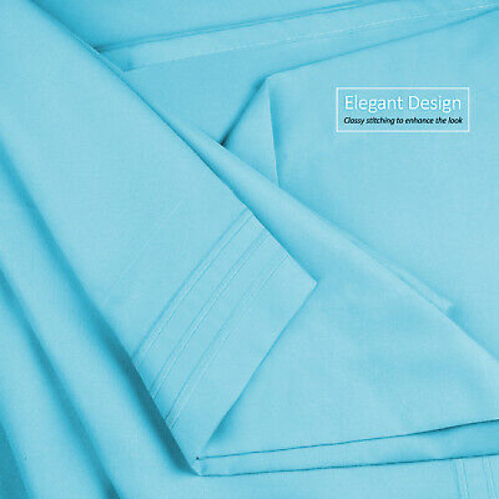 Double Brushed Soft Microfiber Hotel Style Bed Sheets, Deep Pocket Sheet Set