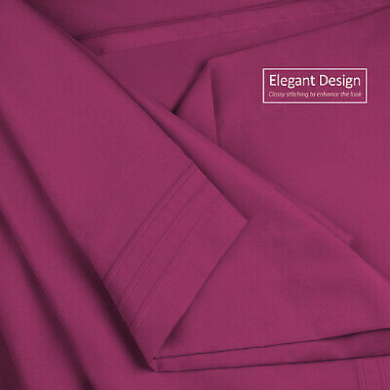 Double Brushed Soft Microfiber Hotel Style Bed Sheets, Deep Pocket Sheet Set