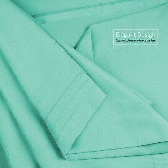 Double Brushed Soft Microfiber Hotel Style Bed Sheets, Deep Pocket Sheet Set