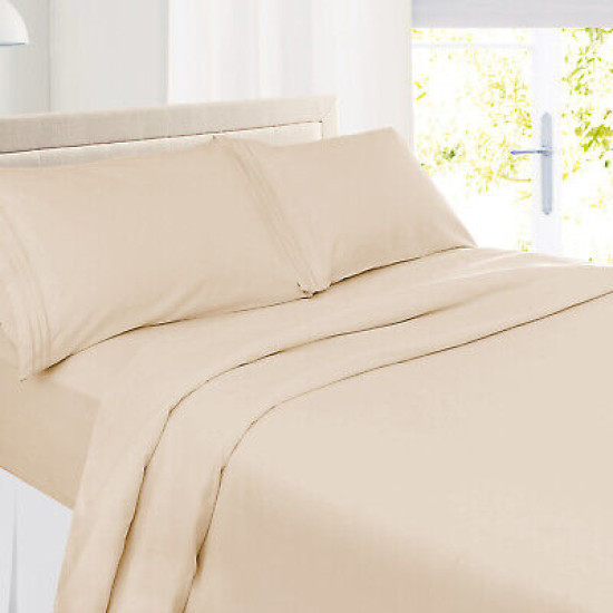 Double Brushed Soft Microfiber Hotel Style Bed Sheets, Deep Pocket Sheet Set