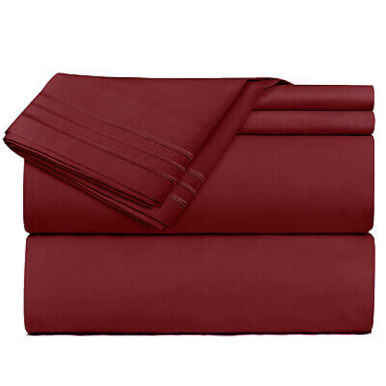 Double Brushed Soft Microfiber Hotel Style Bed Sheets, Deep Pocket Sheet Set