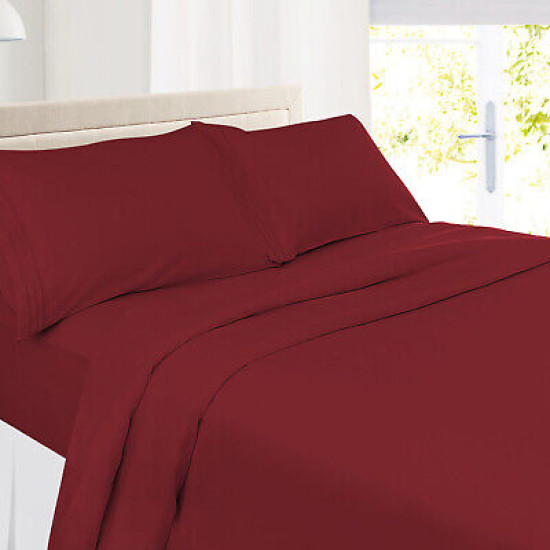 Double Brushed Soft Microfiber Hotel Style Bed Sheets, Deep Pocket Sheet Set