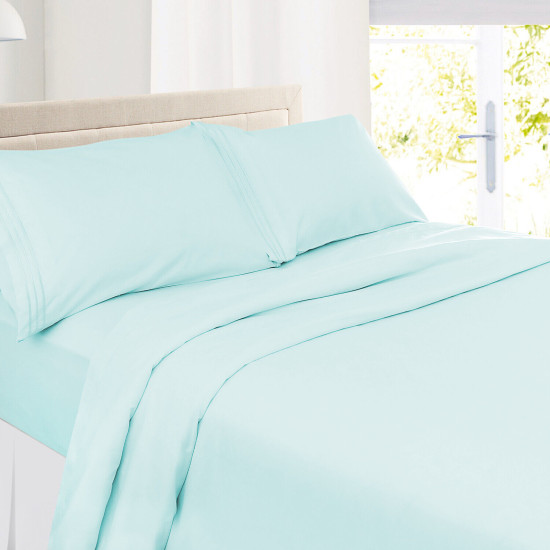 Double Brushed Soft Microfiber Hotel Style Bed Sheets, Deep Pocket Sheet Set
