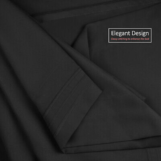 Double Brushed Soft Microfiber Hotel Style Bed Sheets, Deep Pocket Sheet Set
