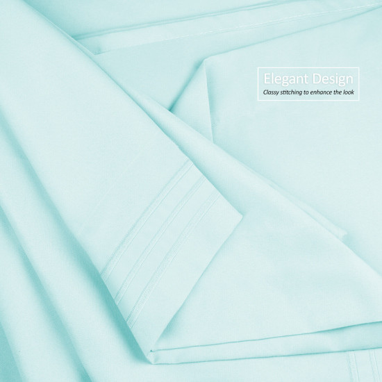 Double Brushed Soft Microfiber Hotel Style Bed Sheets, Deep Pocket Sheet Set