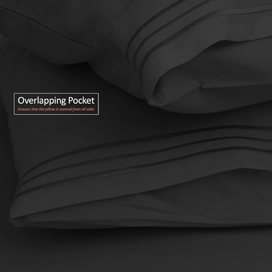 Double Brushed Soft Microfiber Hotel Style Bed Sheets, Deep Pocket Sheet Set