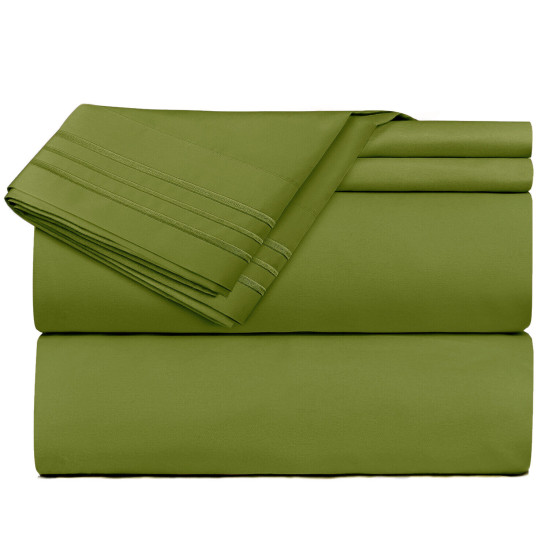Double Brushed Soft Microfiber Hotel Style Bed Sheets, Deep Pocket Sheet Set