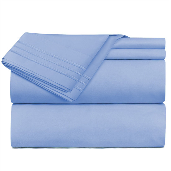 Double Brushed Soft Microfiber Hotel Style Bed Sheets, Deep Pocket Sheet Set