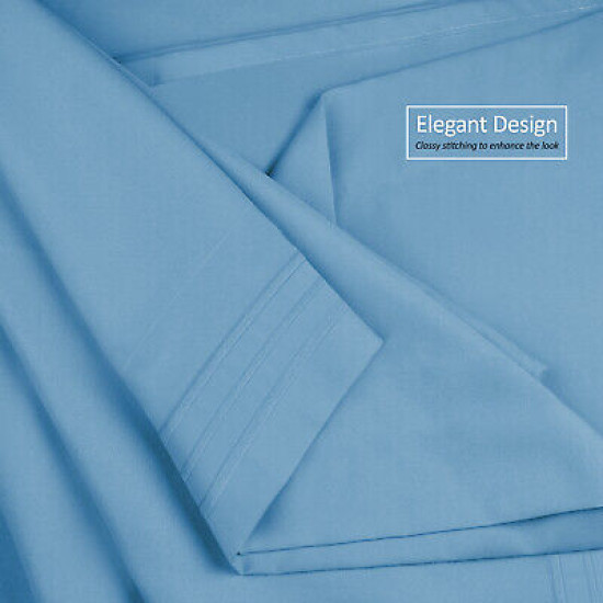Double Brushed Soft Microfiber Hotel Style Bed Sheets, Deep Pocket Sheet Set