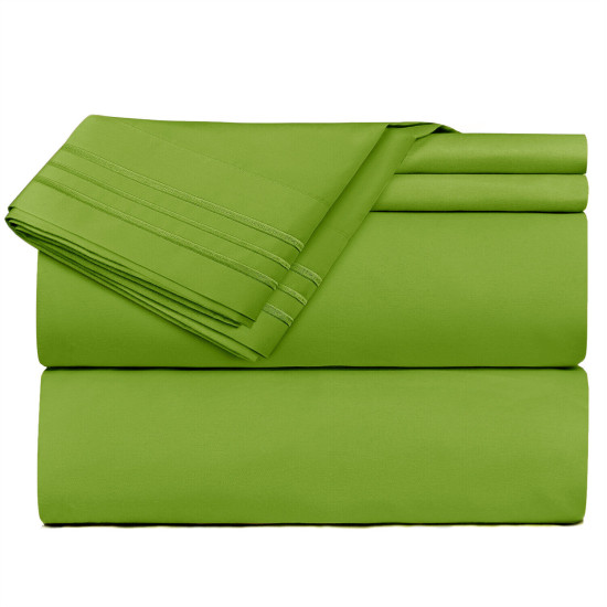 Double Brushed Soft Microfiber Hotel Style Bed Sheets, Deep Pocket Sheet Set