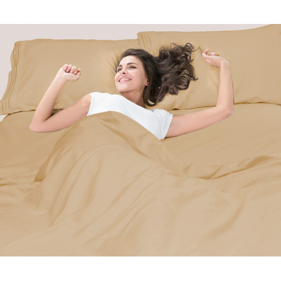 Double Brushed Soft Microfiber Hotel Style Bed Sheets, Deep Pocket Sheet Set