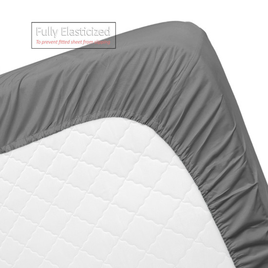 Double Brushed Soft Microfiber Hotel Style Bed Sheets, Deep Pocket Sheet Set